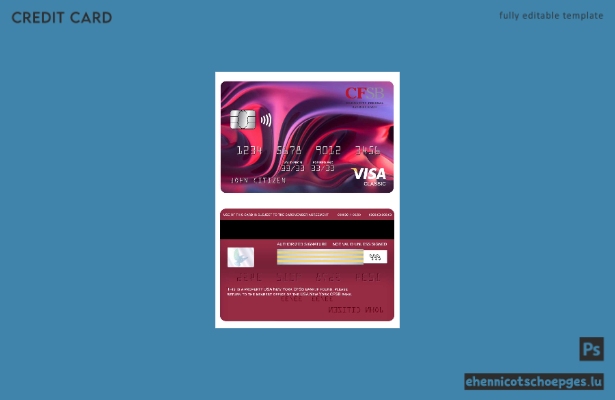 USA New York CFSB Bank Visa Classic Card Beispielvorschau